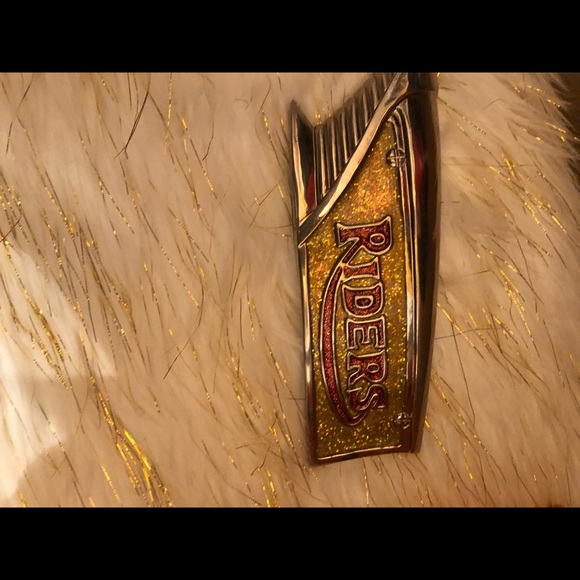 Riders silver buckle with a rhinestone affect - Picture 4 of 8